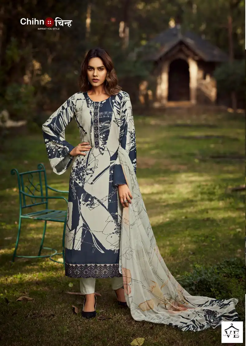 Chinah Eliana Pure Viscose Muslin Wholesale Salwar Suit Catalog — Wholesale Salwar Suits, MPA wholesale from Surat - Gallery Image 6