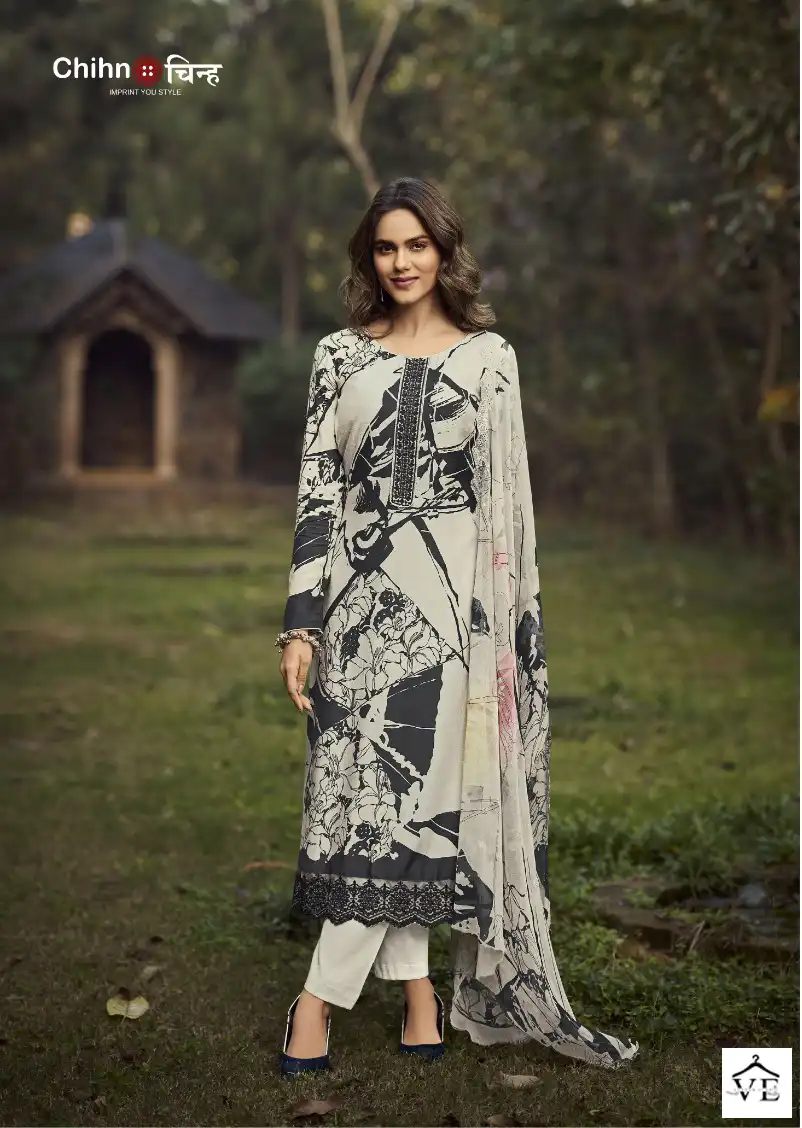 Chinah Eliana Pure Viscose Muslin Wholesale Salwar Suit Catalog — Wholesale Salwar Suits, MPA wholesale from Surat - Gallery Image 7