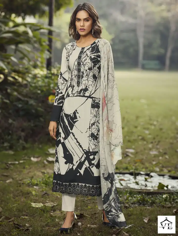 Chinah Eliana Pure Viscose Muslin Wholesale Salwar Suit Catalog — Wholesale Salwar Suits, MPA wholesale from Surat — view 1