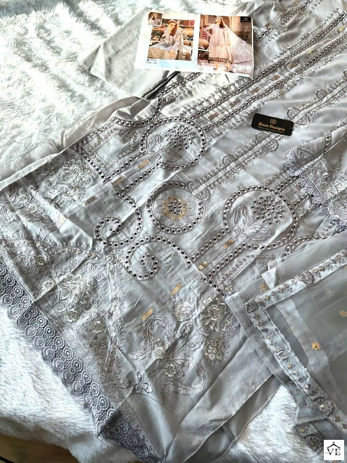 Ziaaz Codes 237-240 Cambric Cotton Wholesale Pakistani Suit Catalog — Wholesale Salwar Suits, MPA wholesale from Surat - Gallery Image 11