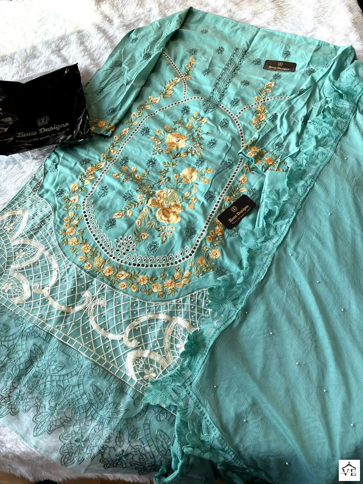Ziaaz Codes 237-240 Cambric Cotton Wholesale Pakistani Suit Catalog — Wholesale Salwar Suits, MPA wholesale from Surat - Gallery Image 5