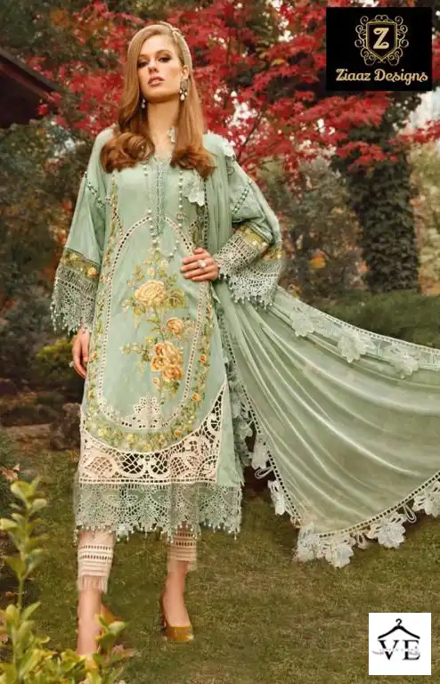 Ziaaz Codes 237-240 Cambric Cotton Wholesale Pakistani Suit Catalog — Wholesale Salwar Suits, MPA wholesale from Surat - Gallery Image 2