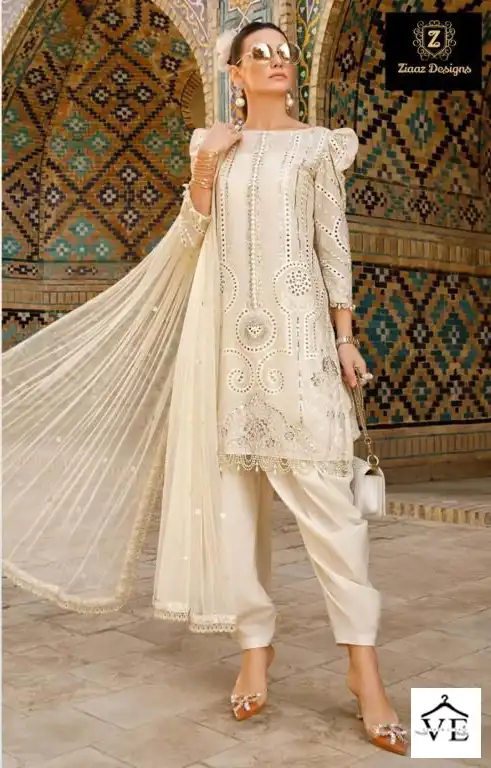 Ziaaz Codes 237-240 Cambric Cotton Wholesale Pakistani Suit Catalog — Wholesale Salwar Suits, MPA wholesale from Surat - Gallery Image 4