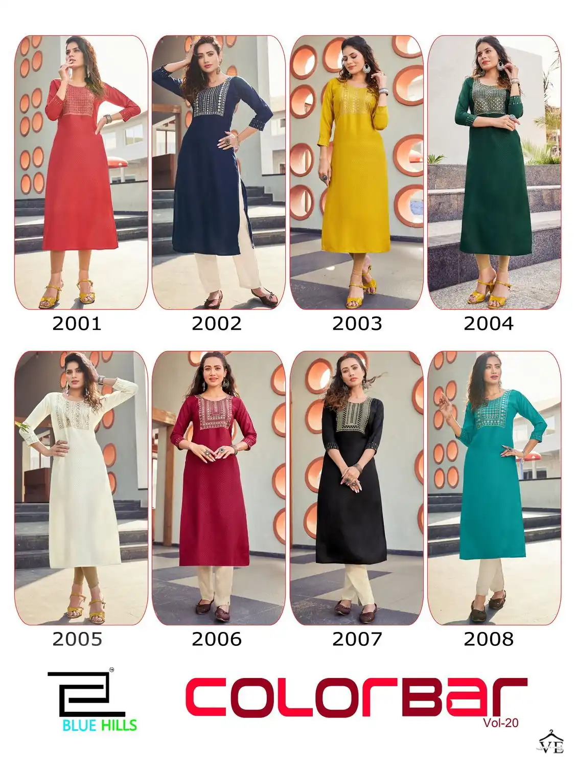 Blue Hills Colorbar Vol 20 Viscose Dobby Wholesale Kurti Catalog — Wholesale Kurtis, MPA wholesale from Surat — view 8
