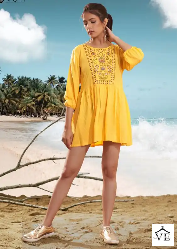 Conch Compass Vol-10 Heavy 14Kg Rayon Wholesale Tunics Catalog — Wholesale Kurtis, MPA wholesale from Surat — view 1