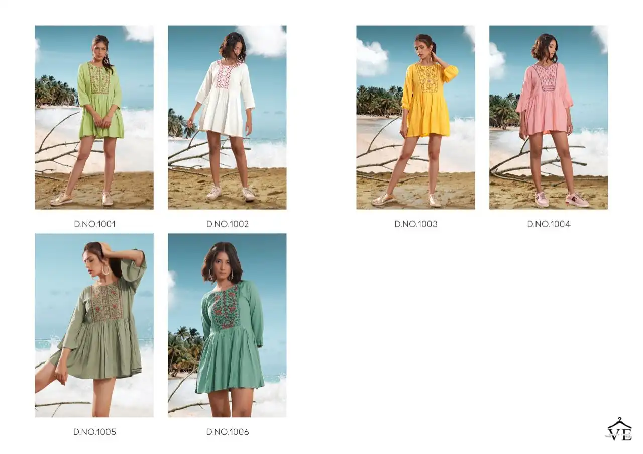 Conch Compass Vol-10 Heavy 14Kg Rayon Wholesale Tunics Catalog — Wholesale Kurtis, MPA wholesale from Surat — view 7