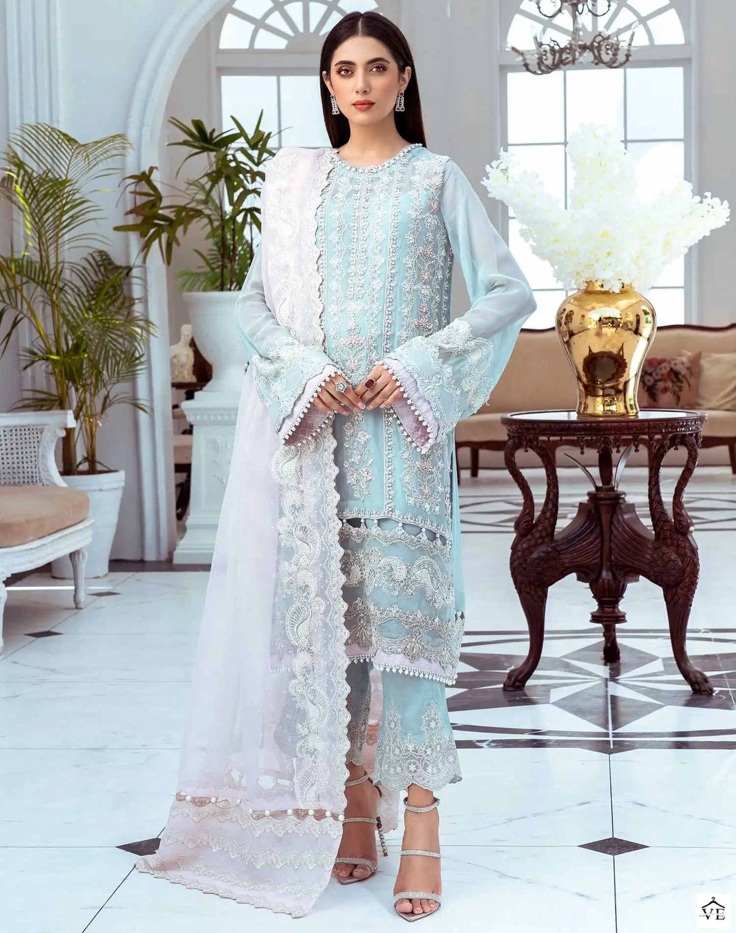 Fepic D-1294 Faux Georgette Wholesale Pakistani Suit Catalog — Wholesale Salwar Suits, MPA wholesale from Surat — view 1