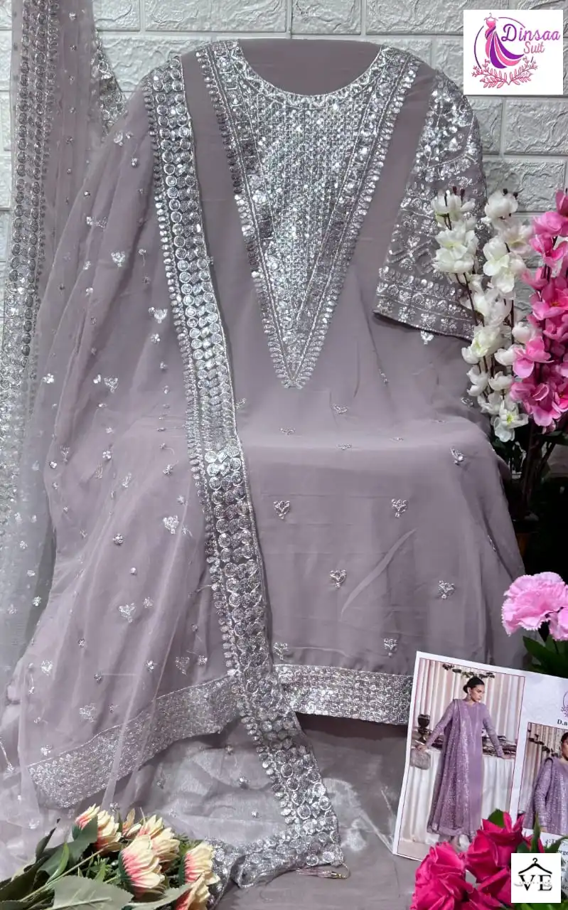 Dinsaa Dno 184 Georgette Wholesale Pakistani Suit Catalog — Wholesale Salwar Suits, MPA wholesale from Surat - Gallery Image 6