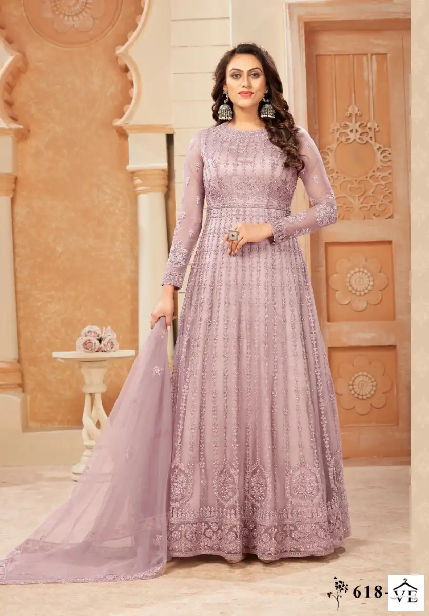 Swagat 618A To 618D Net Wholesale Anarkali Salwar Suit Catalog — Wholesale Salwar Suits, MPA wholesale from Surat — view 2