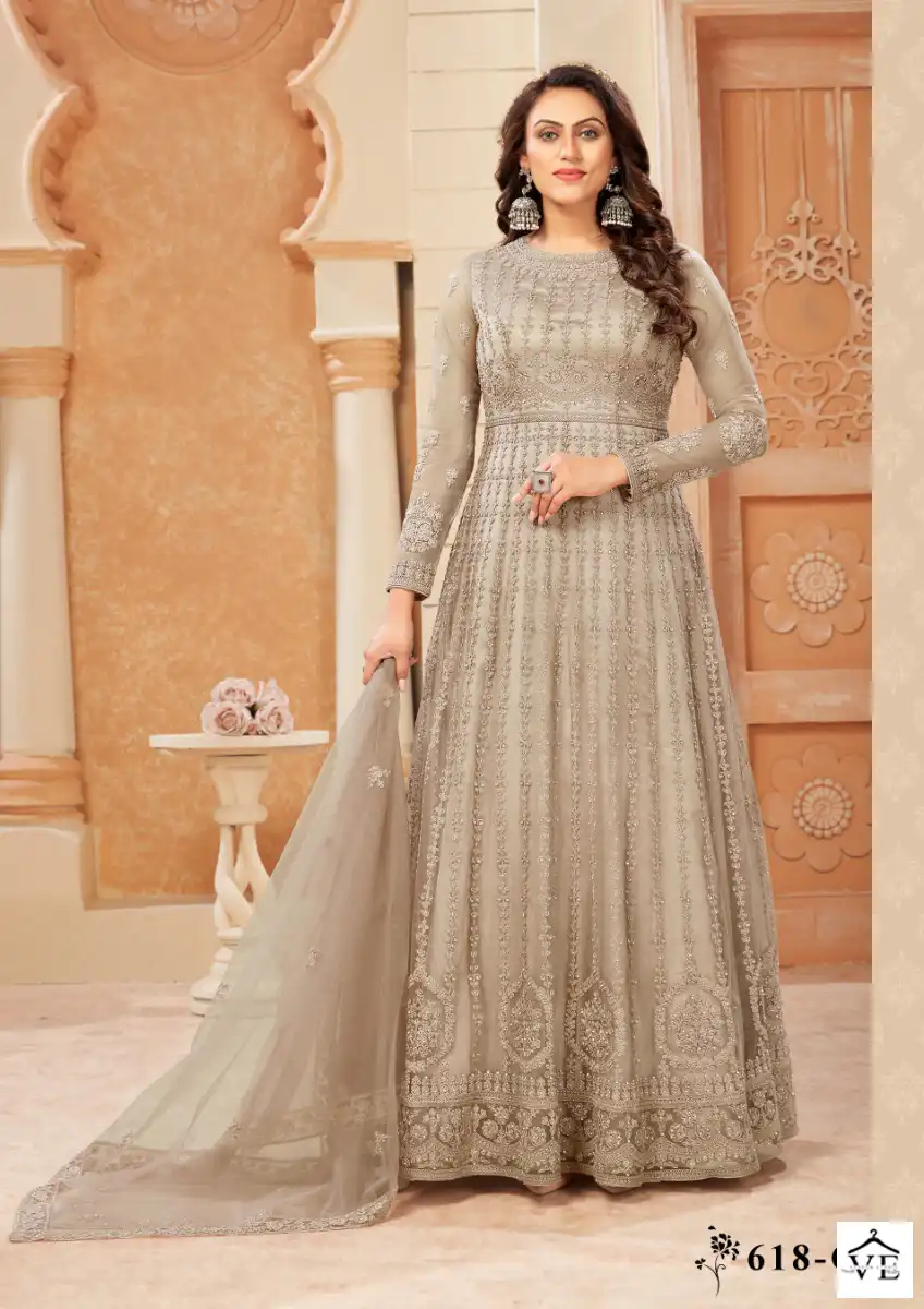 Swagat 618A To 618D Net Wholesale Anarkali Salwar Suit Catalog — Wholesale Salwar Suits, MPA wholesale from Surat — view 3