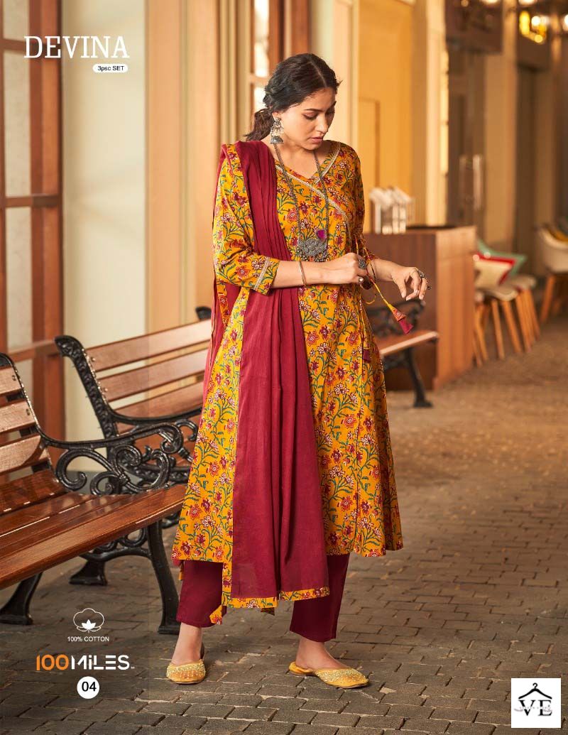 100 Miles Devina Cotton Wholesale Readymade Salwar Suit Catalog — Wholesale Salwar Suits, MPA wholesale from Surat - Gallery Image 2
