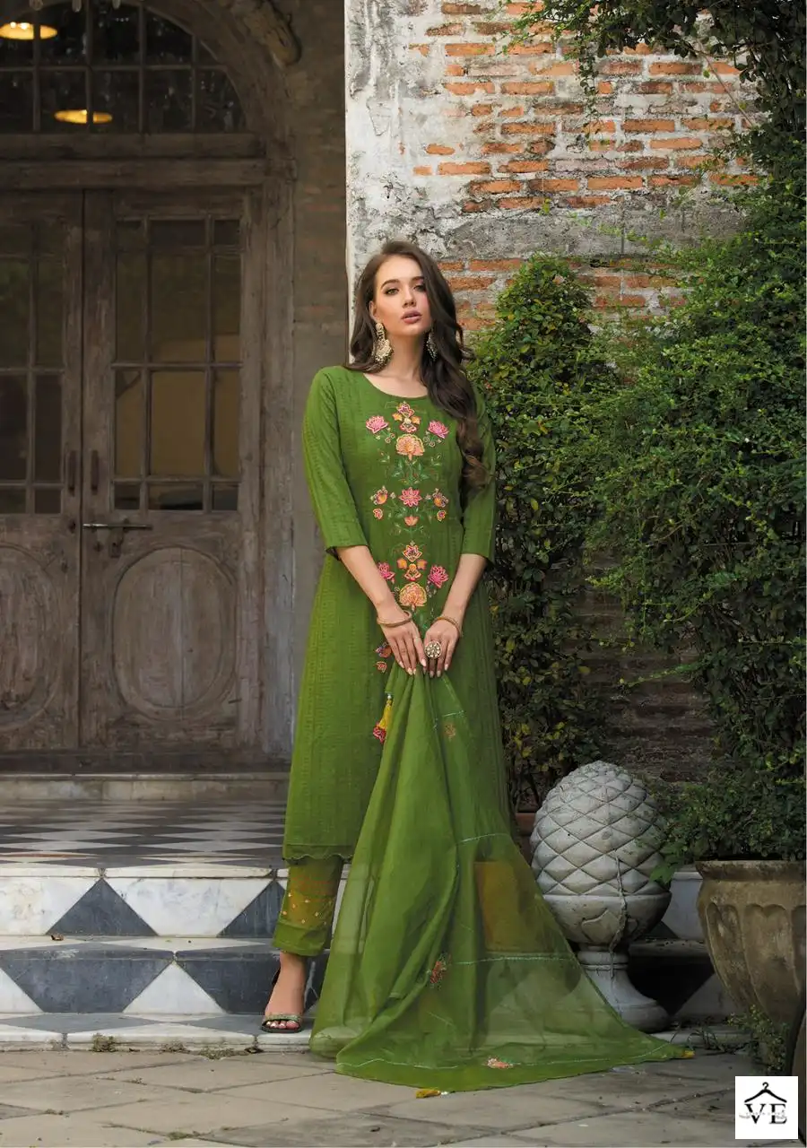 Kailee Fashion Dil-Kash Pure Cotton Wholesale Readymade Suit Catalog — Wholesale Salwar Suits, MPA wholesale from Surat - Gallery Image 3