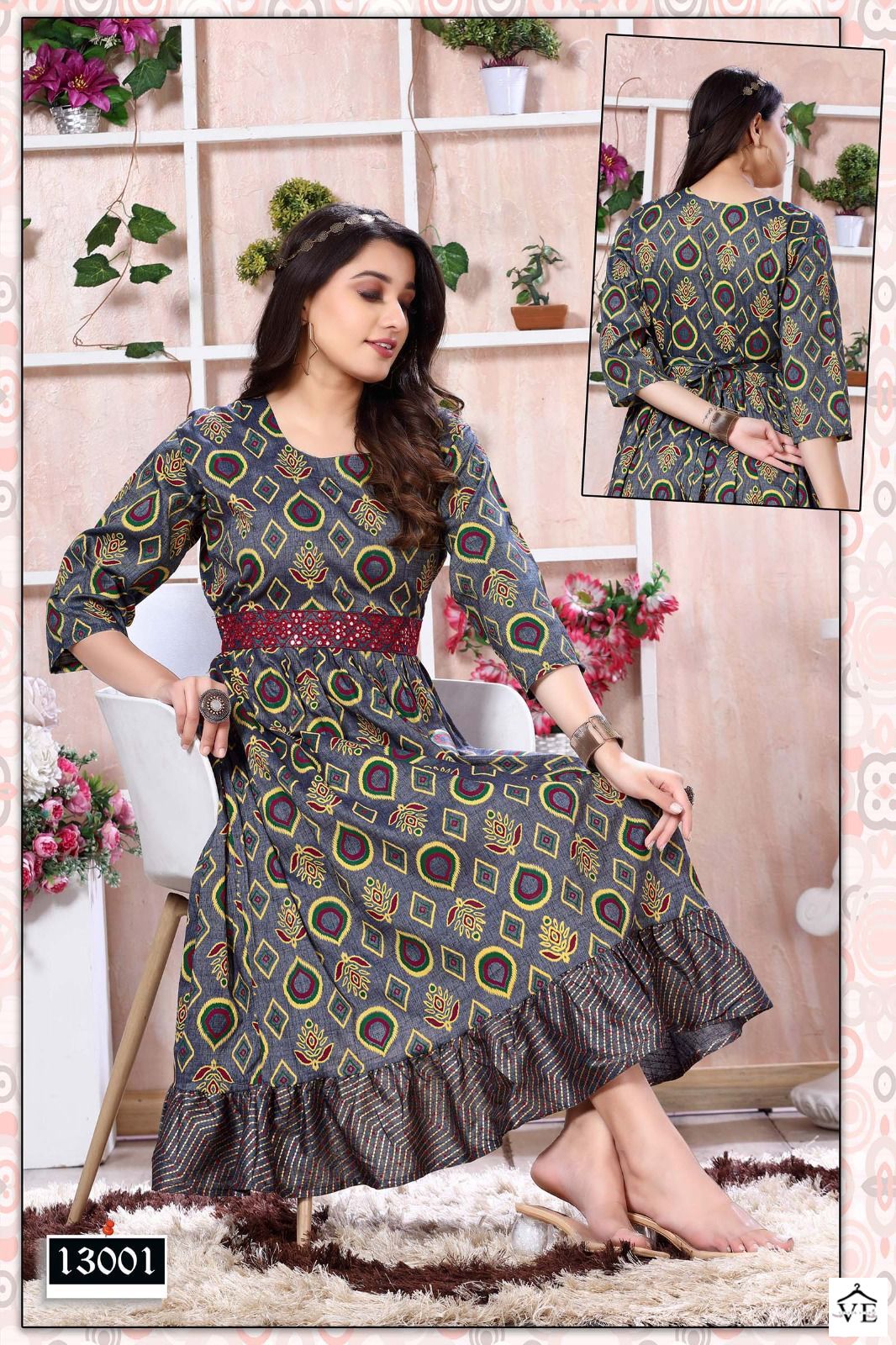 Vardan Ethnic Ding Dong Heavy Rayon Wholesale Kurtis Catalog — Wholesale Kurtis, MPA wholesale from Surat - Gallery Image 2