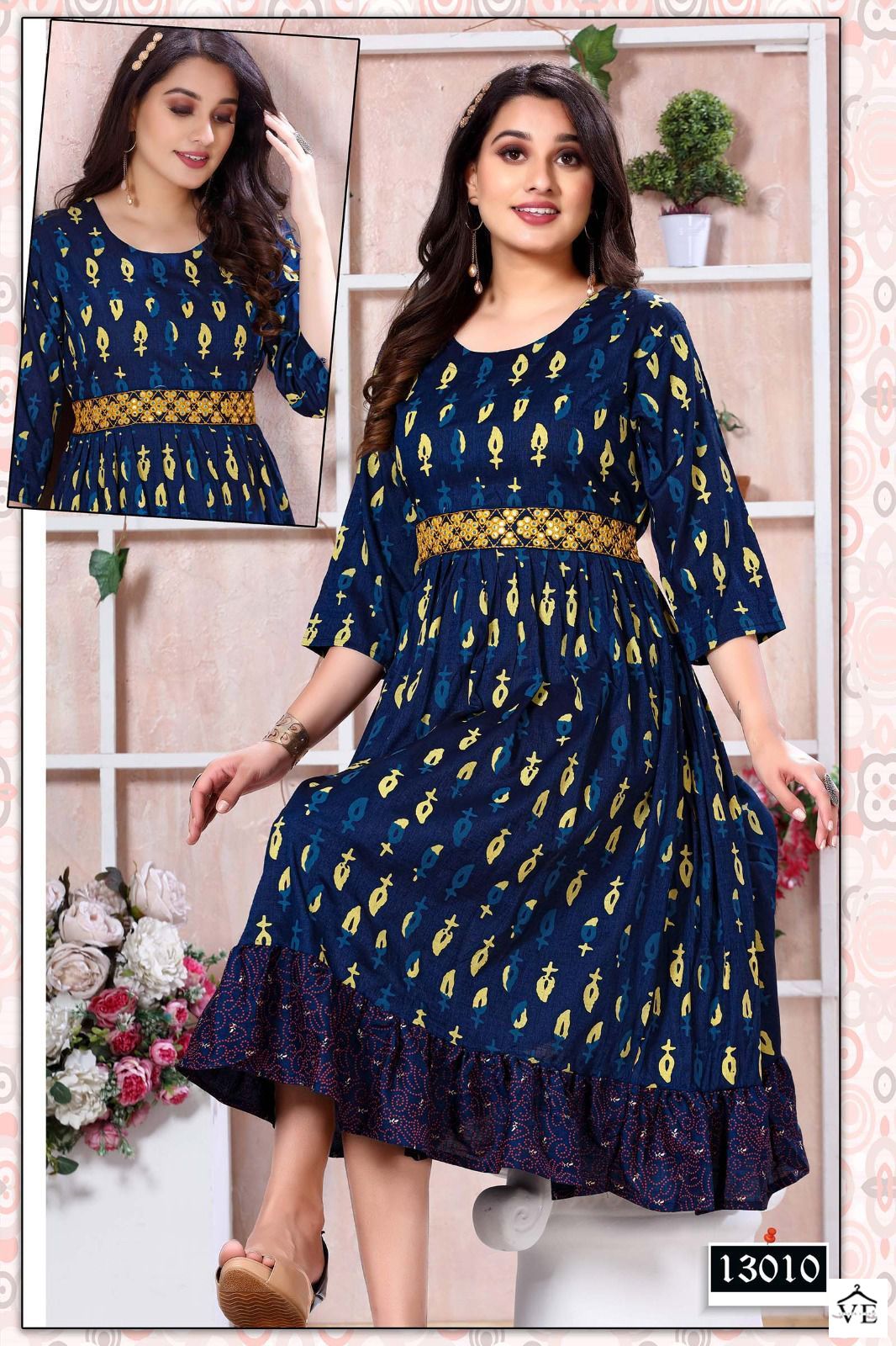Vardan Ethnic Ding Dong Heavy Rayon Wholesale Kurtis Catalog — Wholesale Kurtis, MPA wholesale from Surat - Gallery Image 10