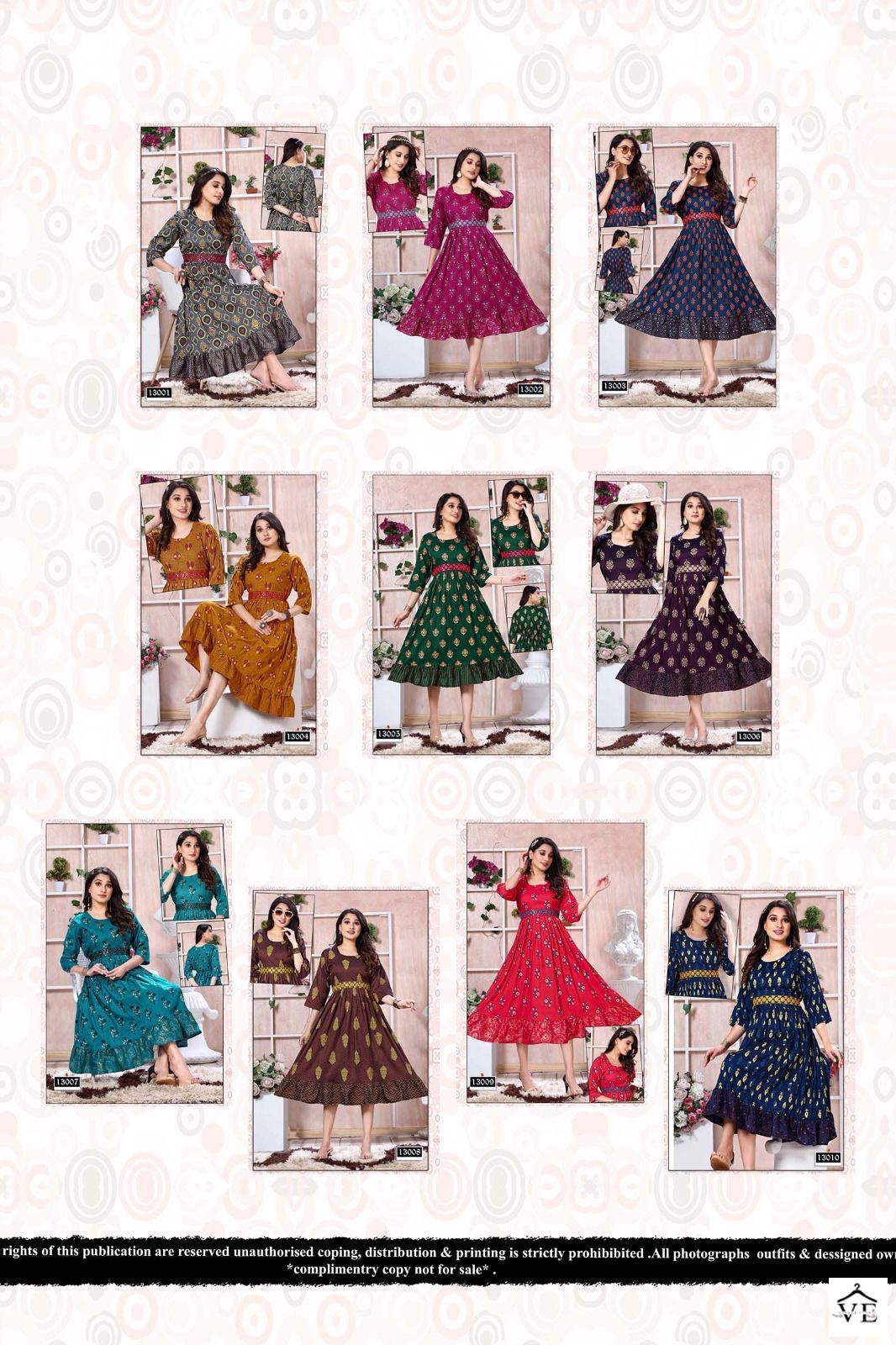 Vardan Ethnic Ding Dong Heavy Rayon Wholesale Kurtis Catalog — Wholesale Kurtis, MPA wholesale from Surat — view 11