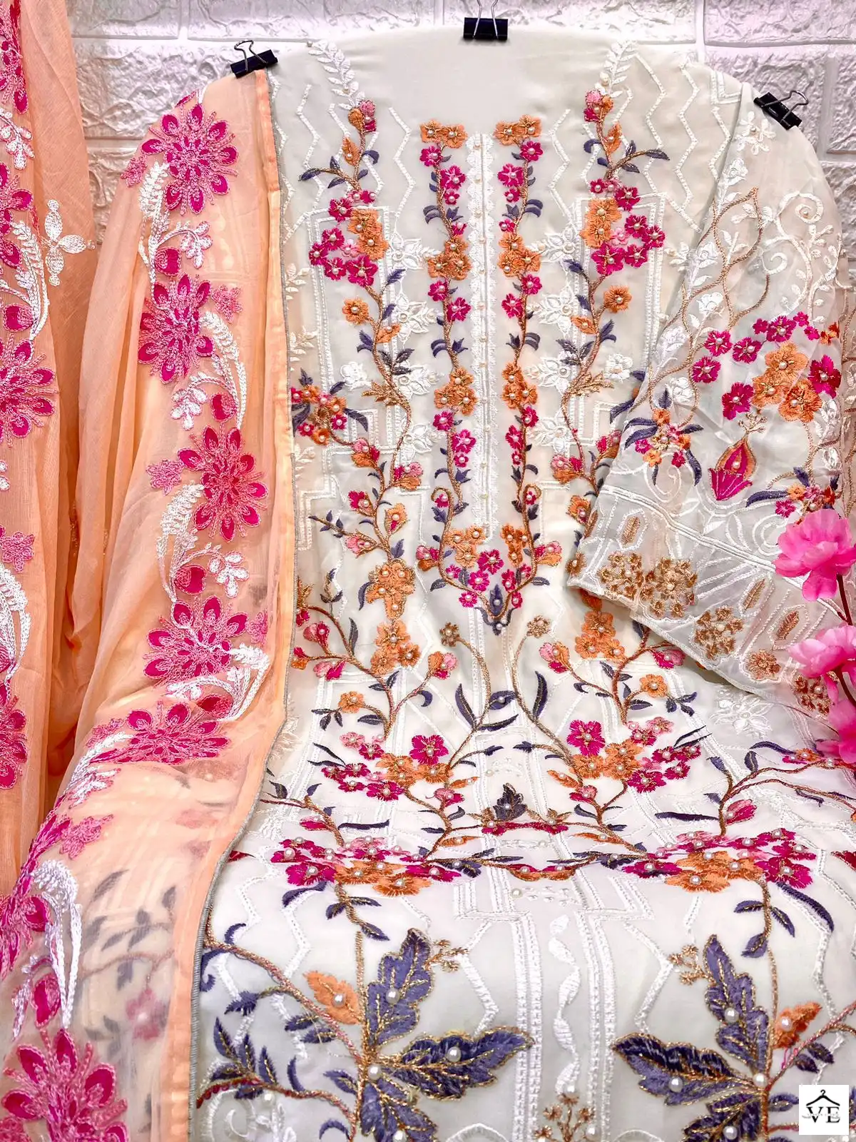 Zaha Dno 10013 Georgette Wholesale Pakistani Suit — Wholesale Salwar Suits, MPA wholesale from Surat - Gallery Image 5