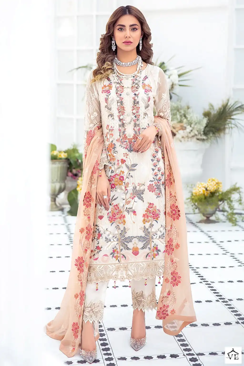 Zaha Dno 10013 Georgette Wholesale Pakistani Suit — Wholesale Salwar Suits, MPA wholesale from Surat - Gallery Image 6