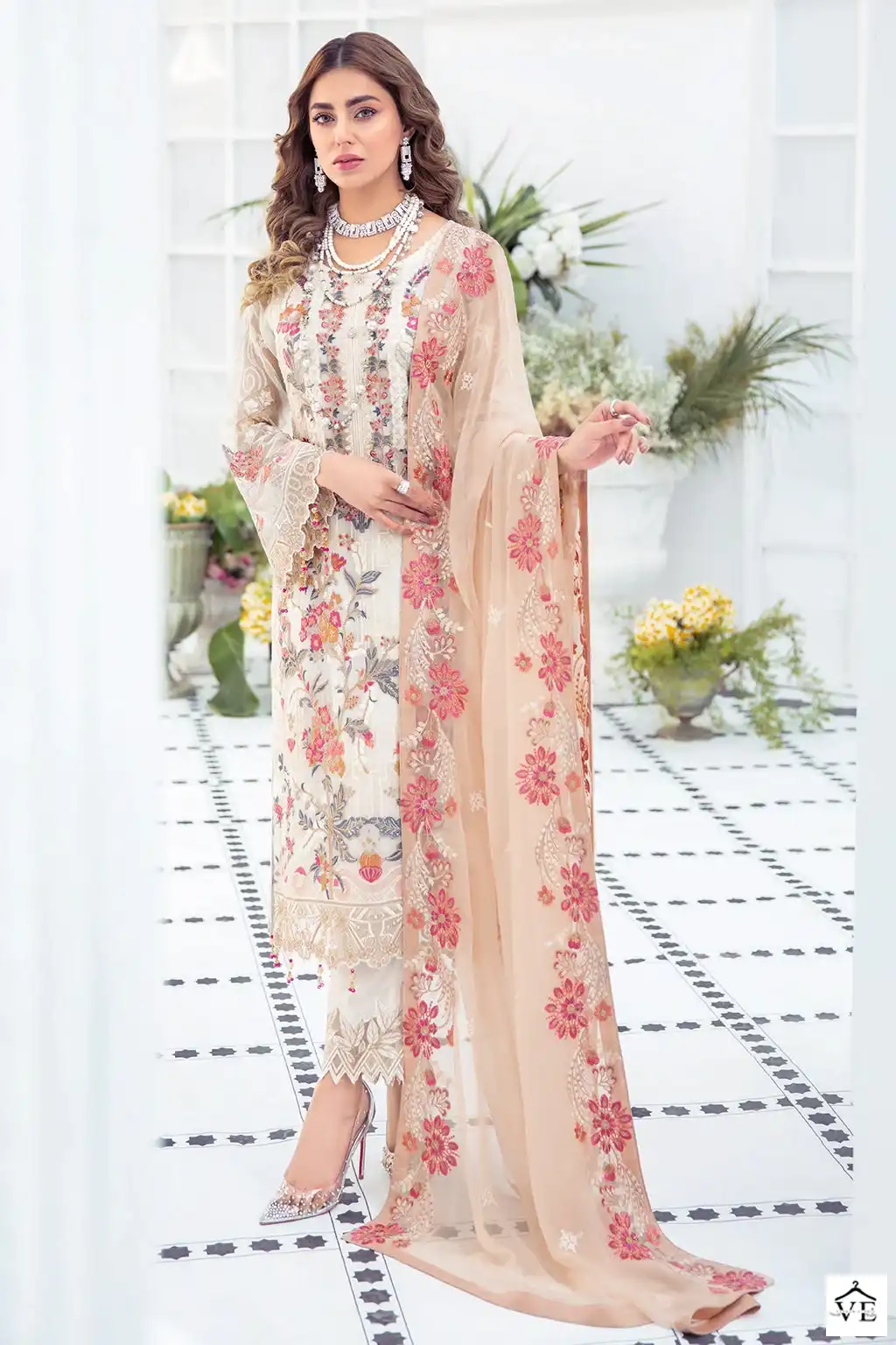 Zaha Dno 10013 Georgette Wholesale Pakistani Suit — Wholesale Salwar Suits, MPA wholesale from Surat - Gallery Image 7
