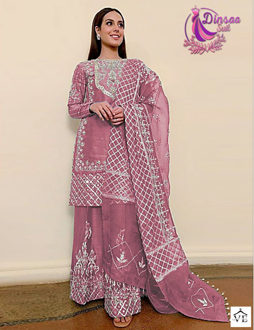 Dinsaa 149 Organza Wholesale Pakistani Salwar Suit Catalog — Wholesale Salwar Suits, MPA wholesale from Surat — view 1