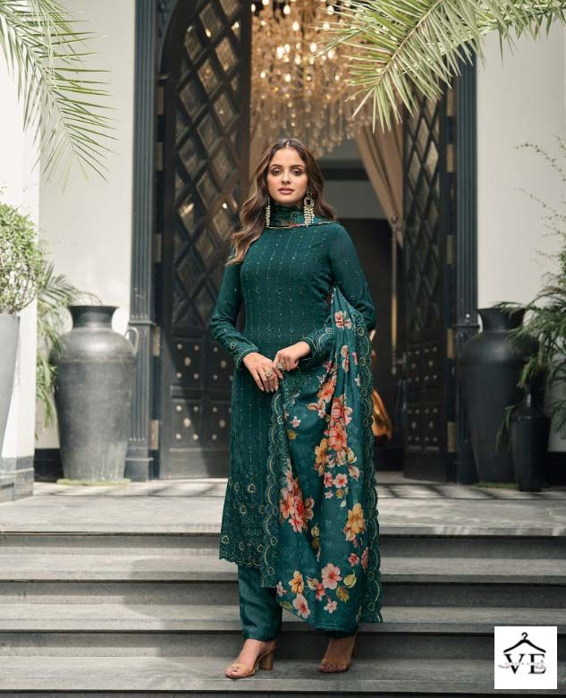 Zisa Elegant Vol 3 Georgette Wholesale Designer Salwar Suit Catalog — Wholesale Salwar Suits, MPA wholesale from Surat - Gallery Image 3