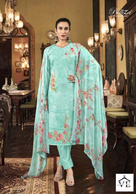 Belliza Eva Pure Cotton Wholesale Salwar Suit Catalog — Wholesale Salwar Suits, MPA wholesale from Surat - Gallery Image 9