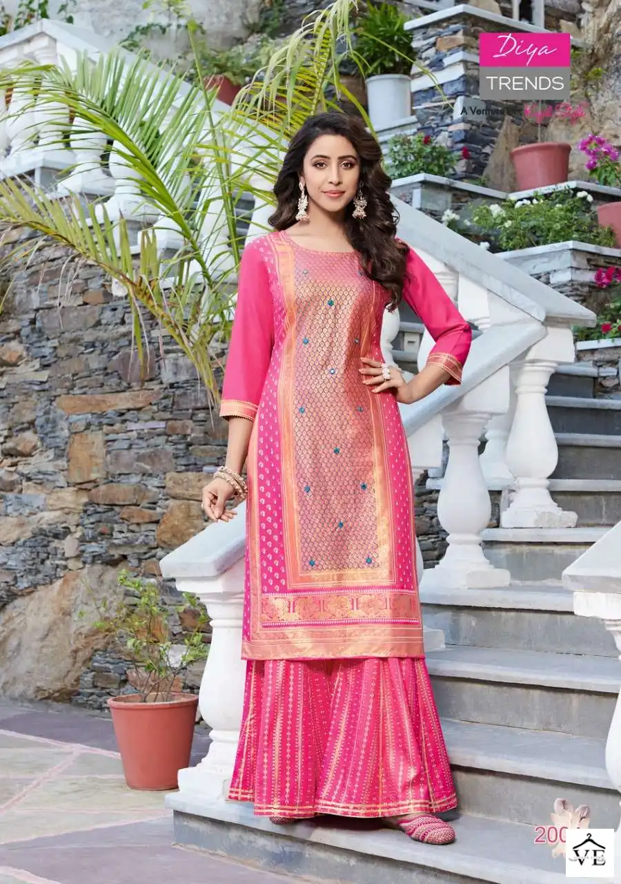 Diya Trendz Fashion Tadka Vol-2 Rayon Wholesale Kurti With Pant Catalog — Wholesale Kurtis, MPA wholesale from Surat - Gallery Image 5