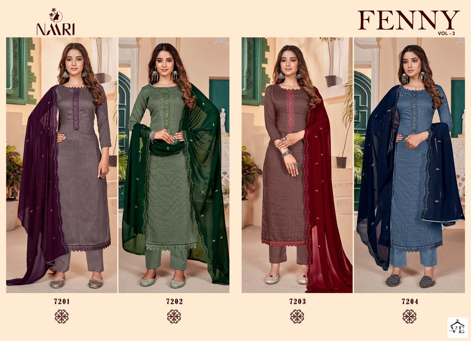 Naari Fenny Vol 3 Silk Wholesale Designer Salwar Suit Catalog — Wholesale Salwar Suits, MPA wholesale from Surat — view 5