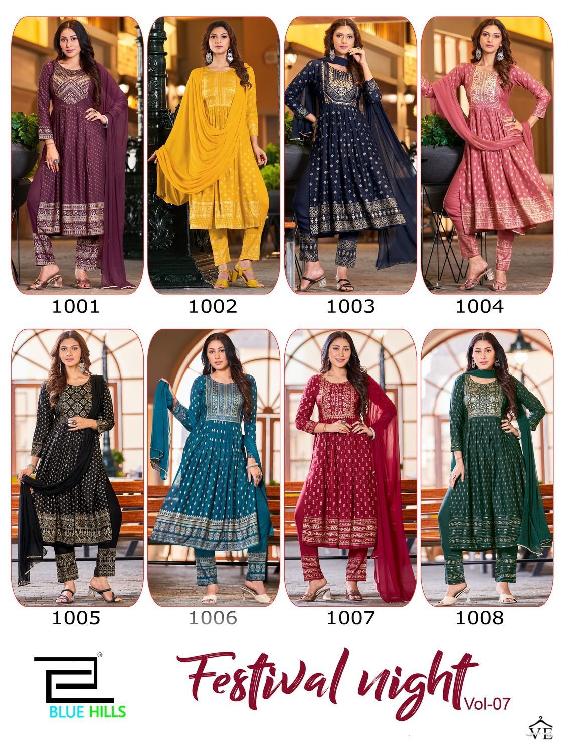 Blue Hills Festival Night Vol 7 Rayon Wholesale Readymade Nyra Salwar Suit Catalog — Wholesale Salwar Suits, MPA wholesale from Surat — view 9