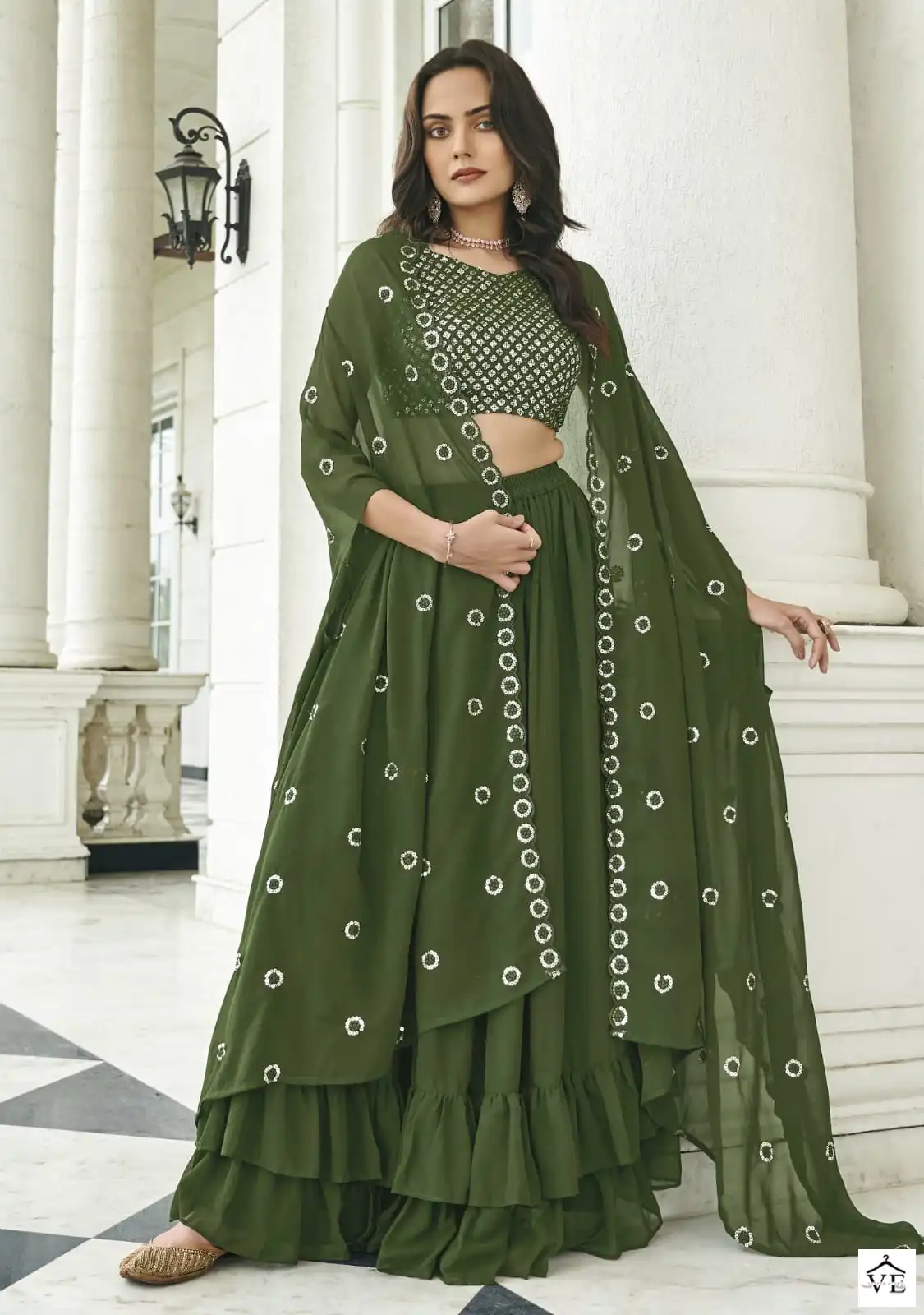 Shreematee Firoza Pure Faux Georgette Wholesale Readymade Lehenga Catalog — Wholesale Lehenga, MPA wholesale from Surat - Gallery Image 3