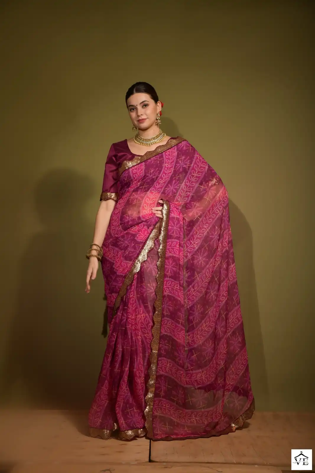 PC Floral Vol 10 Georgette Chiffon Wholesale Designer Saree Catalog — Wholesale Sarees, MPA wholesale from Surat — view 3