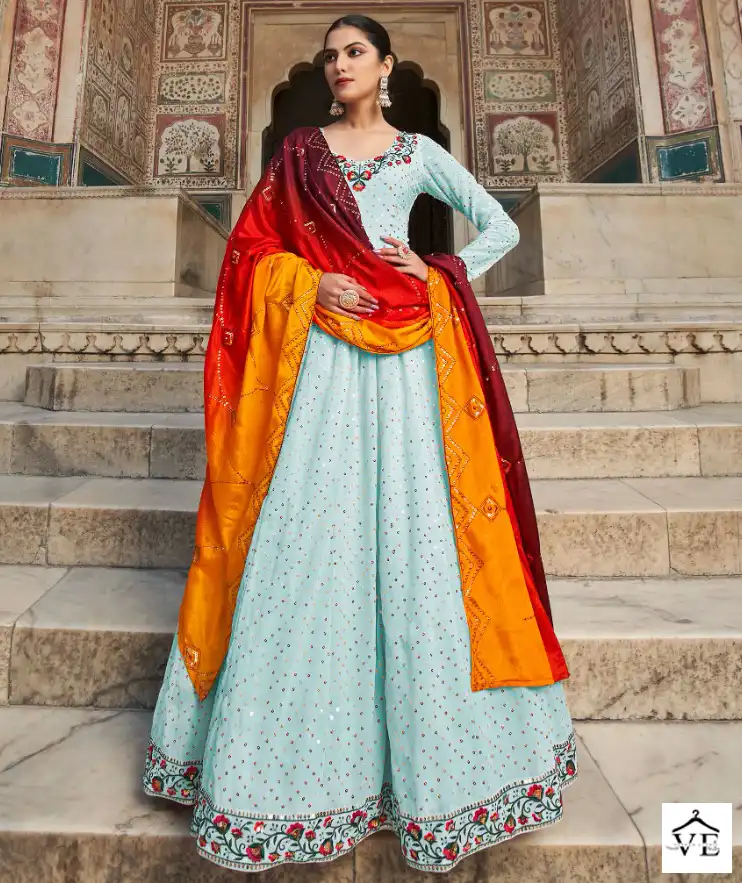 Shubhkala Flory Vol 30 Georgette Wholesale Gown With Dupatta Catalog — Wholesale Salwar Suits, MPA wholesale from Surat — view 1