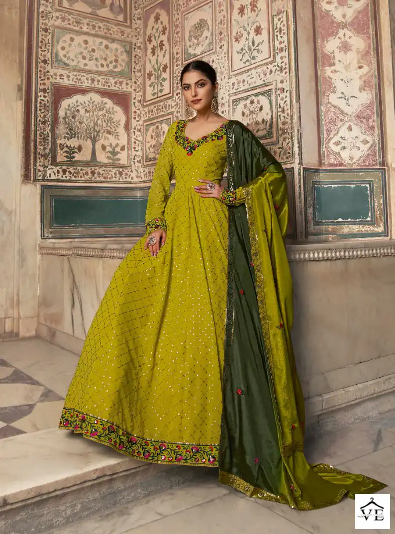 Shubhkala Flory Vol 30 Georgette Wholesale Gown With Dupatta Catalog — Wholesale Salwar Suits, MPA wholesale from Surat - Gallery Image 4