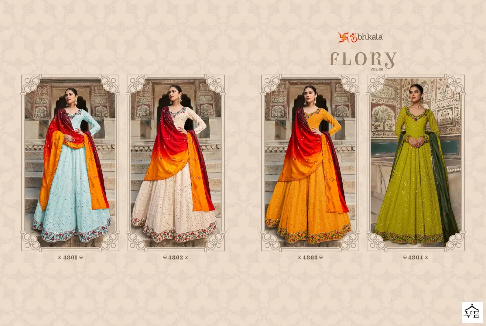 Shubhkala Flory Vol 30 Georgette Wholesale Gown With Dupatta Catalog — Wholesale Salwar Suits, MPA wholesale from Surat — view 10