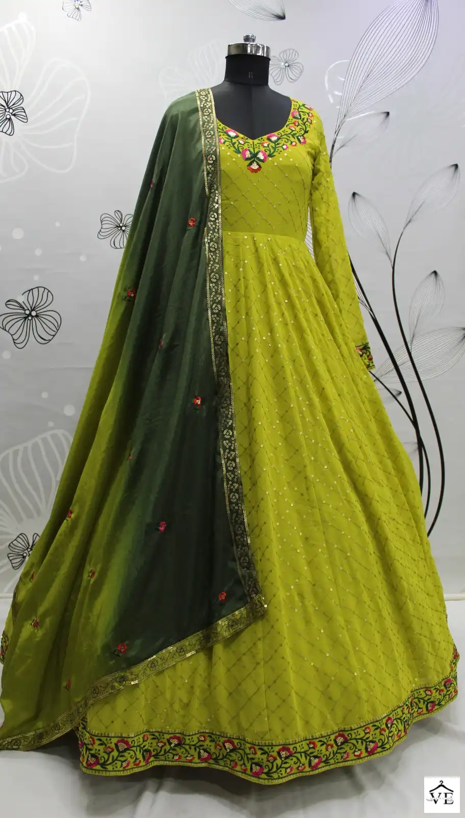 Shubhkala Flory Vol 30 Georgette Wholesale Gown With Dupatta Catalog — Wholesale Salwar Suits, MPA wholesale from Surat - Gallery Image 6
