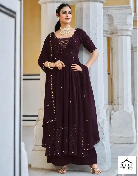 Shubhkala Flory Vol-32 Georgette Wholesale Readymade Suits Catalog — Wholesale Salwar Suits, MPA wholesale from Surat — view 1