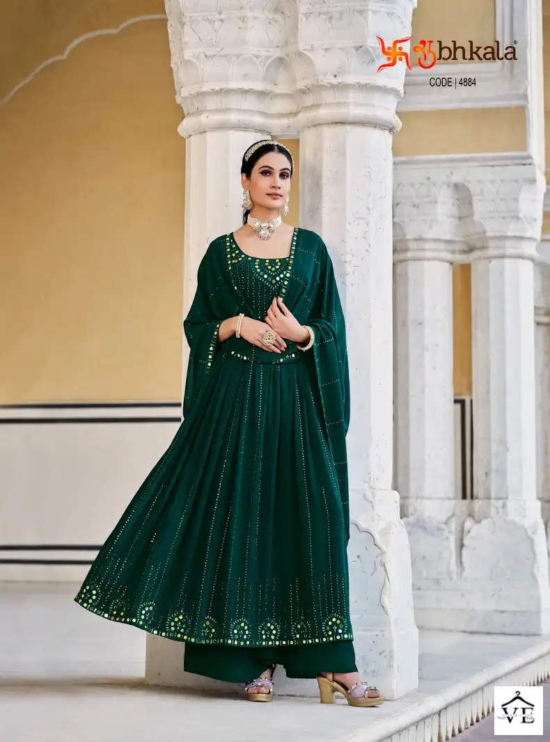 Shubhkala Flory Vol-32 Georgette Wholesale Readymade Suits Catalog — Wholesale Salwar Suits, MPA wholesale from Surat - Gallery Image 6