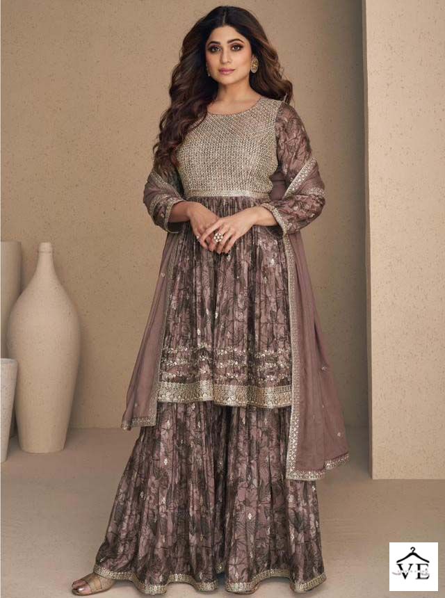 Aashirwad Flower Chinon Wholesale Designer Readymade Salwar Suit Catalog — Wholesale Salwar Suits, Aashirwad Creation wholesale from Surat — view 1