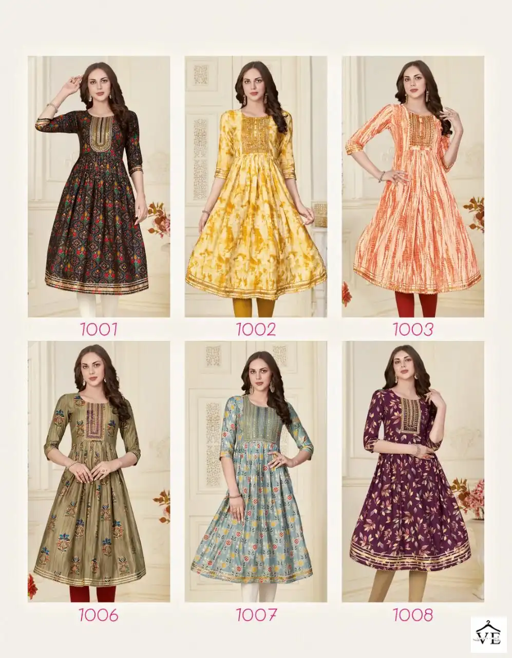 Diya Trends Fashion Samora Vol 1 Chanderi Wholesale Naira Cut Kurti Pant Catalog — Wholesale Kurtis, Diya Trends wholesale from Surat — view 12