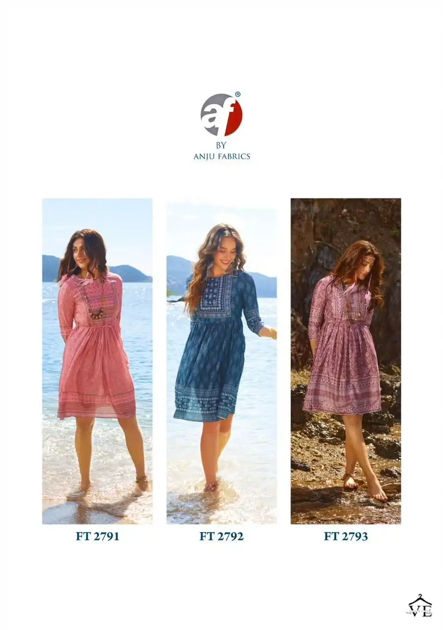 Anju Fabrics Fashion Talk Vol 2 Pure Chinnon Wholesale Kurti Catalog — Wholesale Kurtis, MPA wholesale from Surat — view 6
