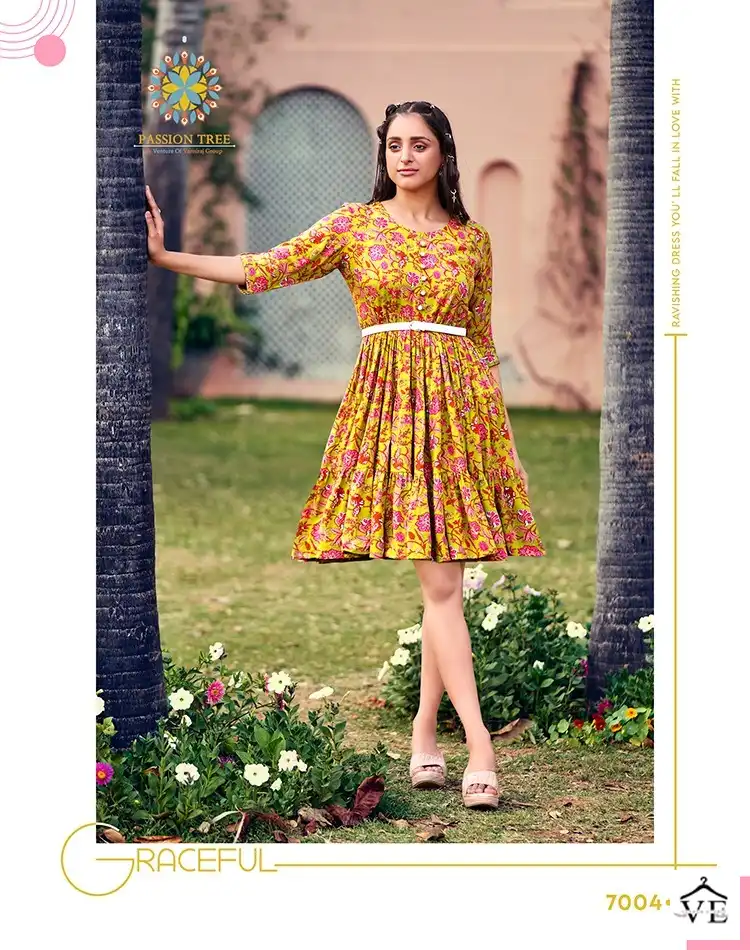 Passion Tree Flair Girl Vol-1 Rayon Wrinkle Wholesale Kurti Catalog — Wholesale Kurtis, MPA wholesale from Surat — view 2