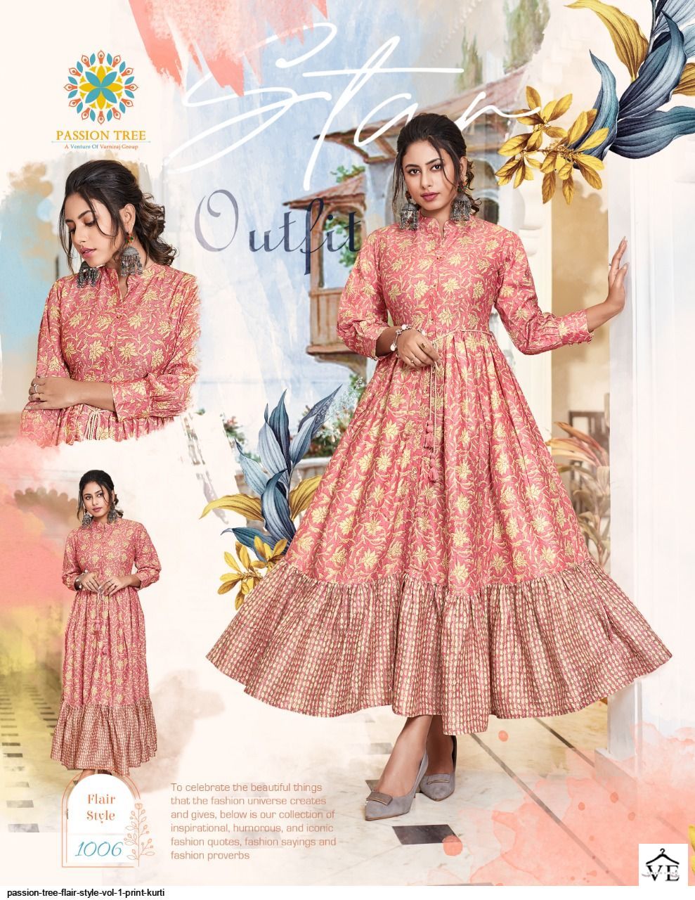 Vardan Ethnic Flair Style Vol 1 Capsule Print Wholesale Kurtis Catalog — Wholesale Kurtis, MPA wholesale from Surat - Gallery Image 5