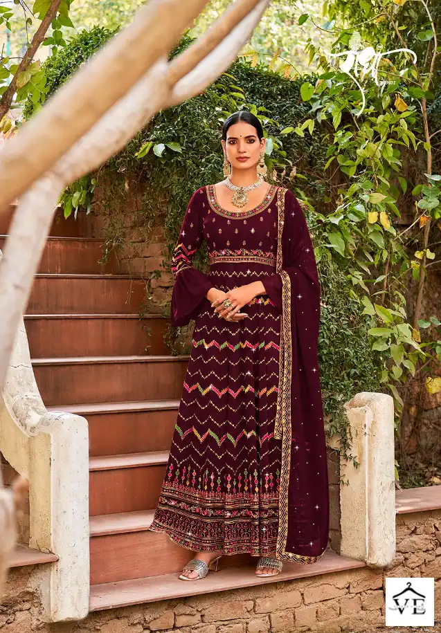 Radha Trendz Floral Georgette Wholesale Anarkali Salwar Suit Catalog — Wholesale Salwar Suits, MPA wholesale from Surat - Gallery Image 5