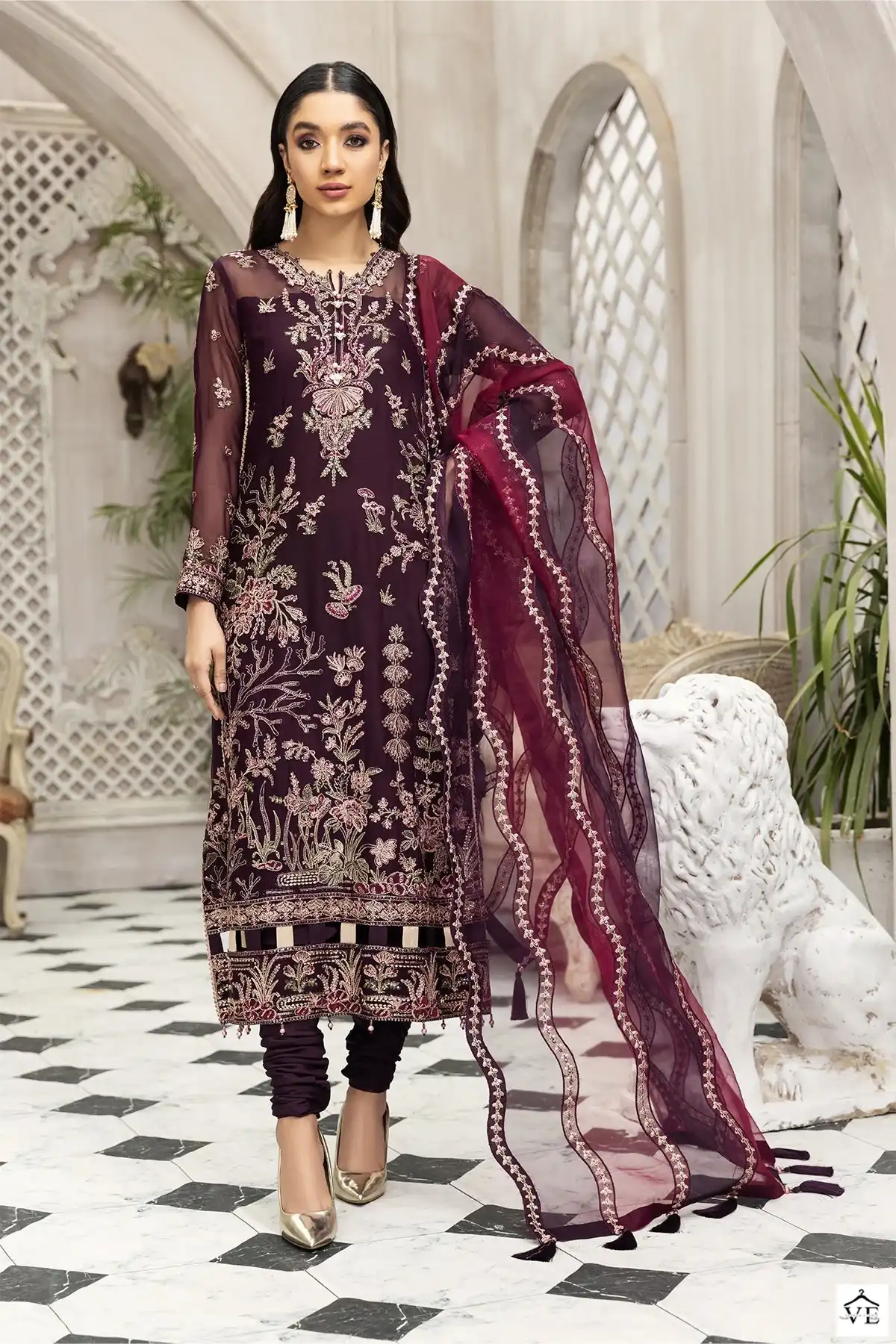 Elaf G-162 Butterfly Net Wholesale Pakistani Suit — Wholesale Salwar Suits, MPA wholesale from Surat - Gallery Image 3