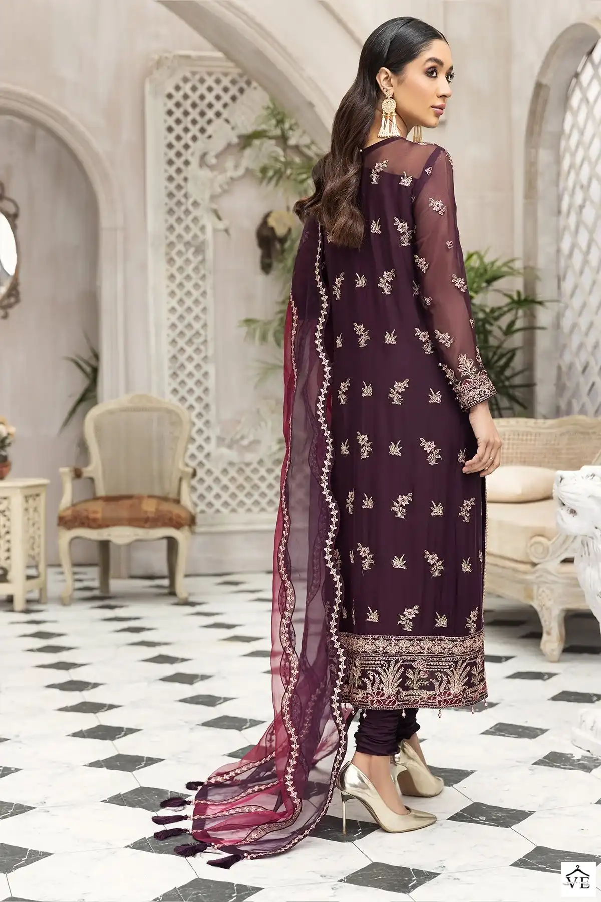 Elaf G-162 Butterfly Net Wholesale Pakistani Suit — Wholesale Salwar Suits, MPA wholesale from Surat - Gallery Image 4
