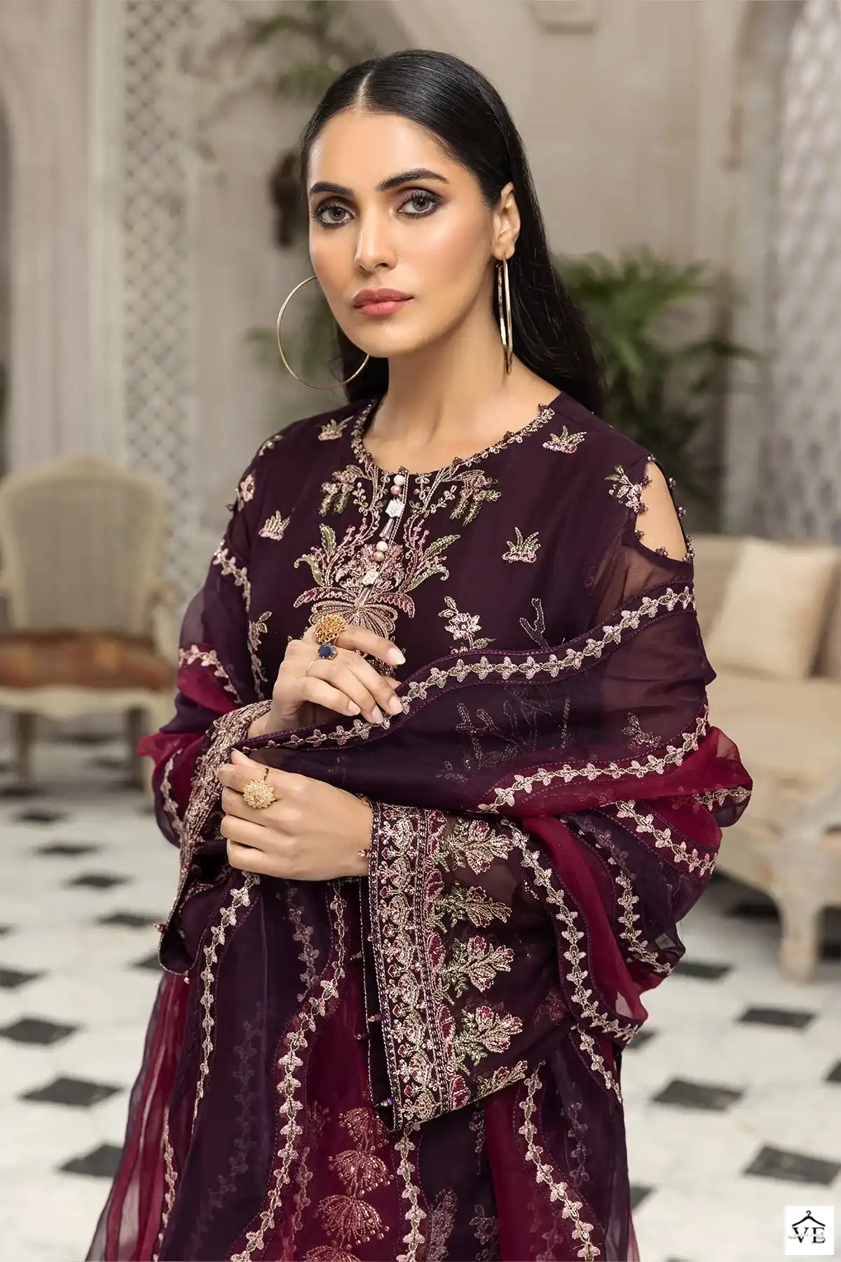 Elaf G-162 Butterfly Net Wholesale Pakistani Suit — Wholesale Salwar Suits, MPA wholesale from Surat - Gallery Image 6