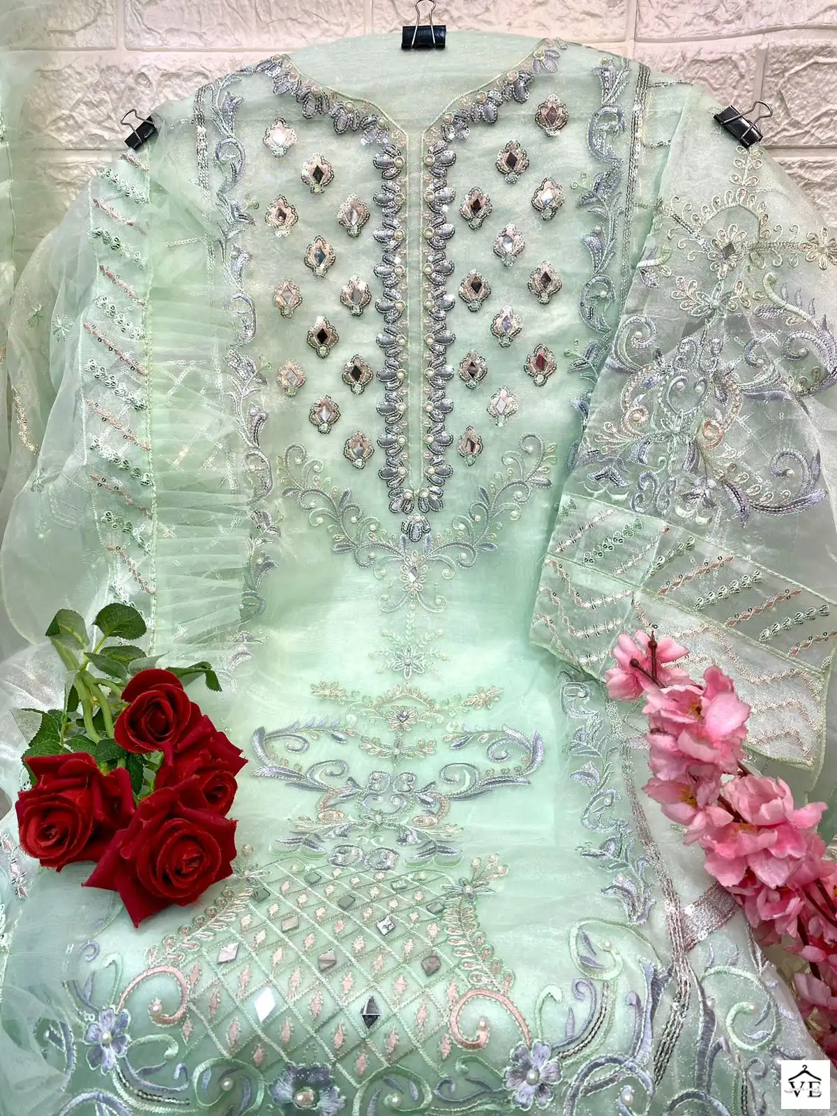 Elaf G-170 Organza Wholesale Pakistani Suit — Wholesale Salwar Suits, MPA wholesale from Surat - Gallery Image 3