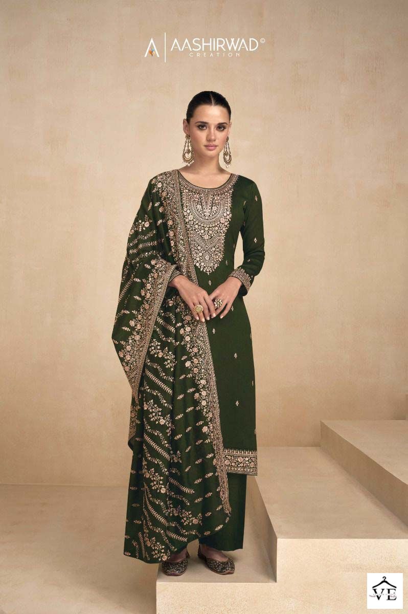 Aashirwad Garima Silk Wholesale Designer Salwar Suit Catalog — Wholesale Salwar Suits, Aashirwad Creation wholesale from Surat - Gallery Image 2