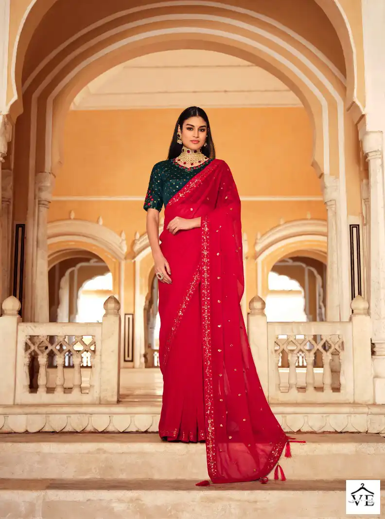 Shubhvastra Gatha Vol 1 Chinon Wholesale Party Wear Saree Catalog — Wholesale Sarees, MPA wholesale from Surat - Gallery Image 9