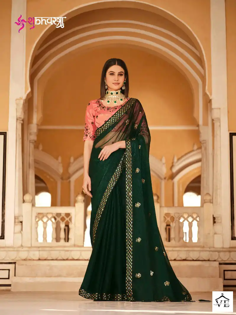 Shubhvastra Gatha Vol 1 Chinon Wholesale Party Wear Saree Catalog — Wholesale Sarees, MPA wholesale from Surat - Gallery Image 3