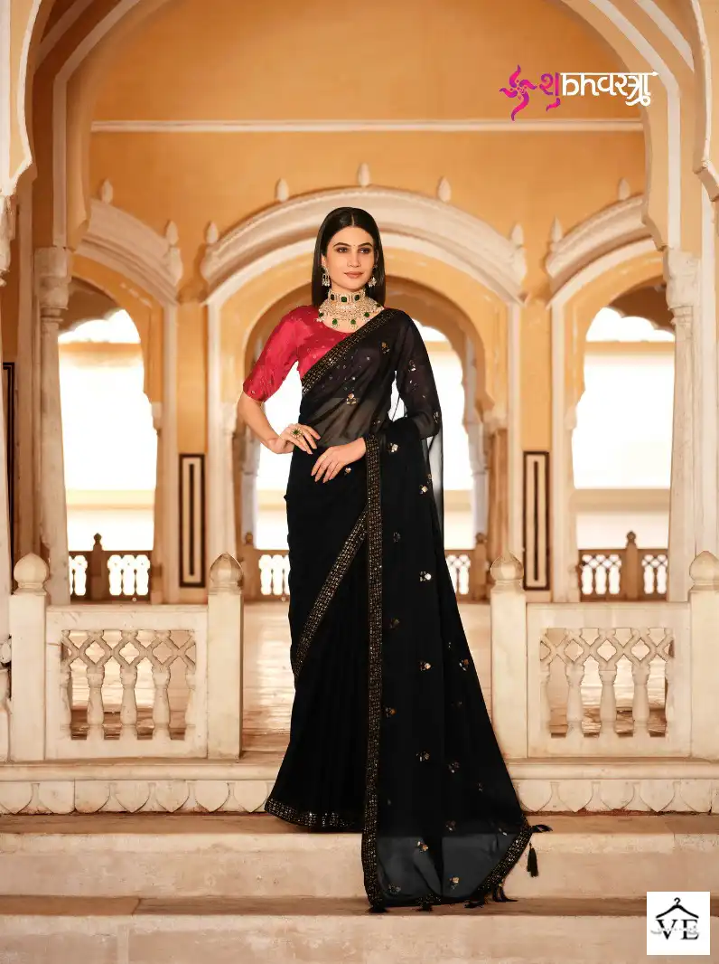 Shubhvastra Gatha Vol 1 Chinon Wholesale Party Wear Saree Catalog — Wholesale Sarees, MPA wholesale from Surat - Gallery Image 5